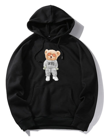 Rich Bear Print Hoodie